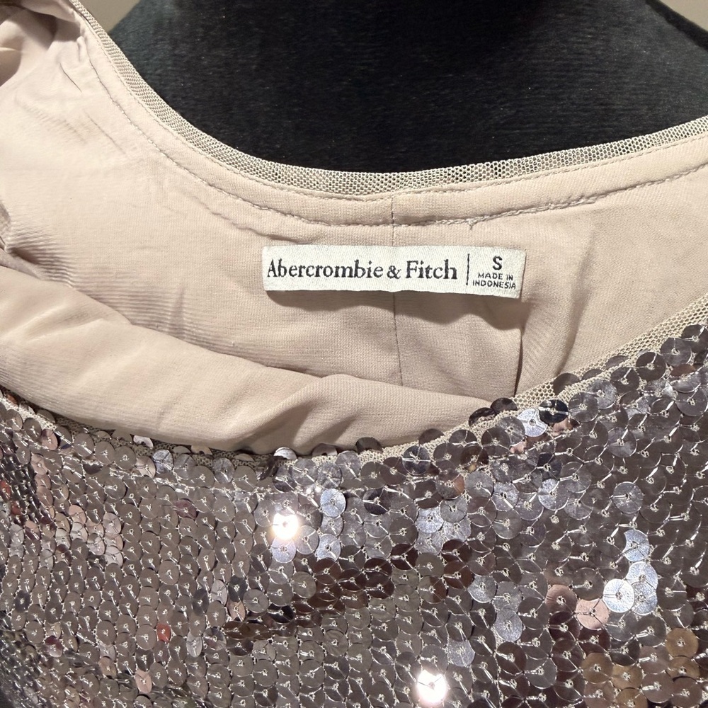 Abercrombie & Fitch Silver Sequin Mini Dress - Picture 2 of 5